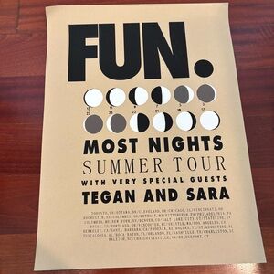 Fun. Most Nights Summer Tour Poster